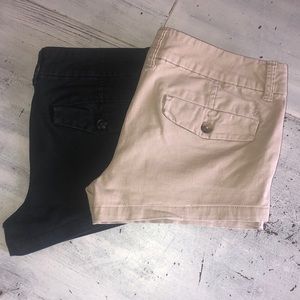 American Eagle size 6 shorts black and khaki